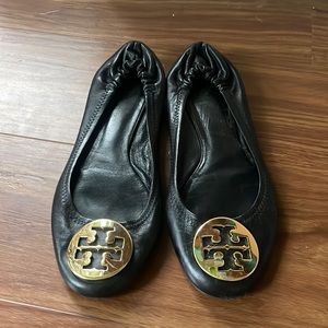Tory Burch Black Flats